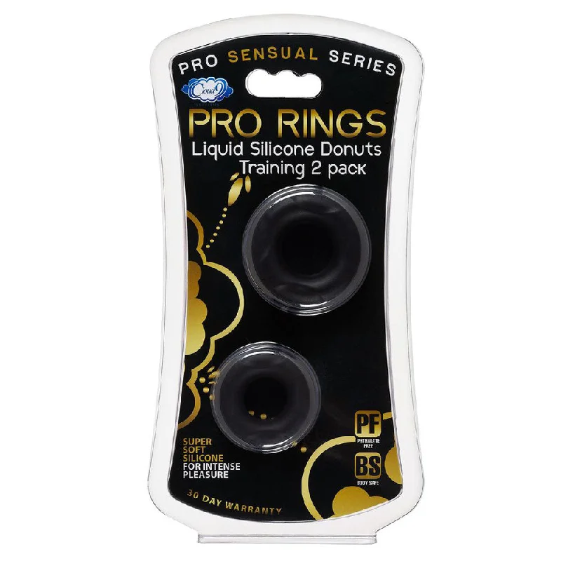 Cloud 9 Pro Rings Liquid Silicone Donuts 2-Pack Black