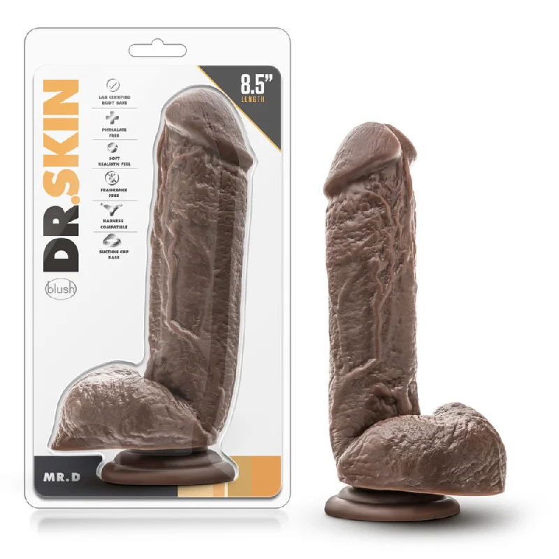 Dr.Skin Mr.D 8.5" Dildo With Suction Cup Chocolate