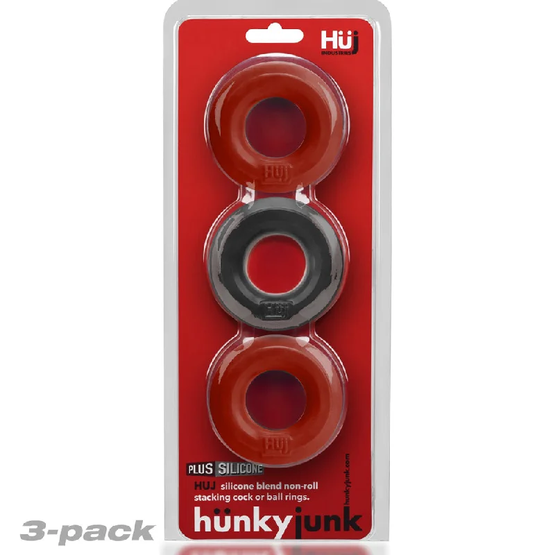 Huj3 C-Ring 3-Pack Cherry / Tar Ice