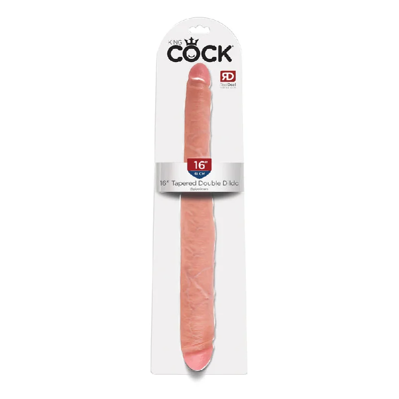 King Cock 16" Tapered Double Dildo Flesh