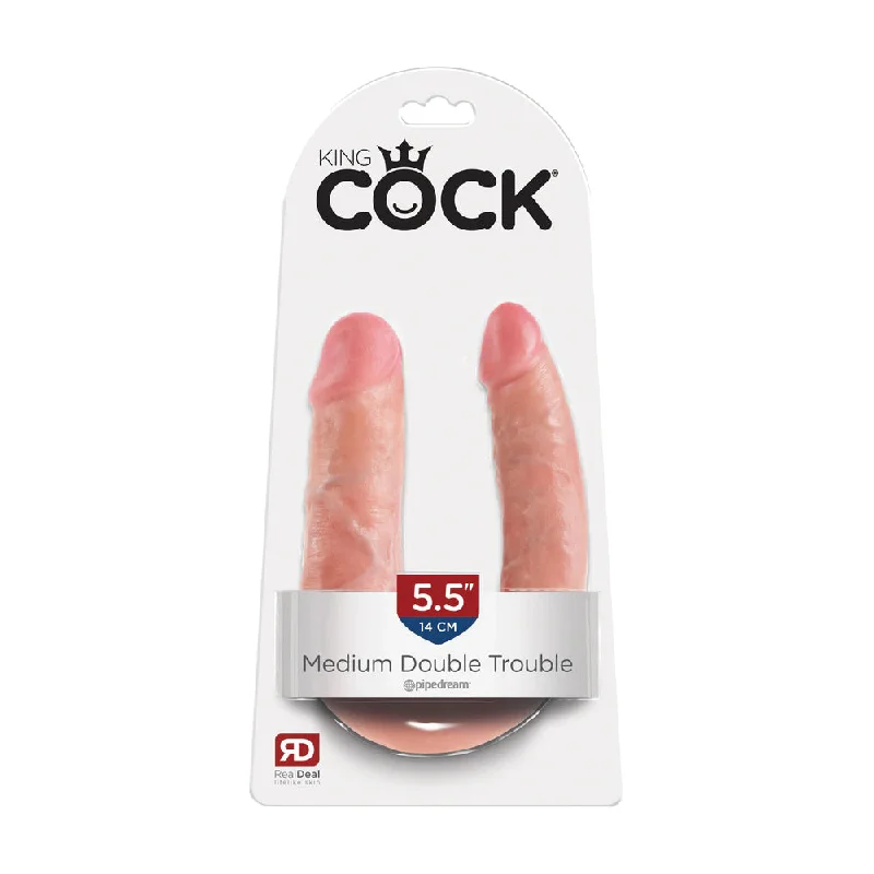 King Cock U-Shaped Medium Double Trouble Flesh