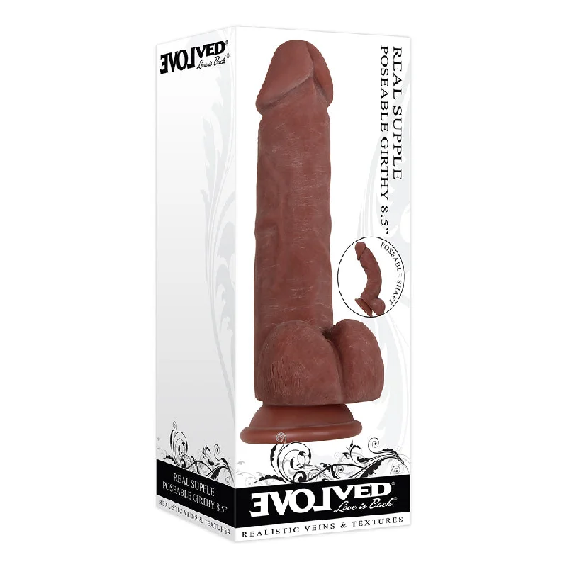 Real Supple Poseable Girthy Dark 8.5"