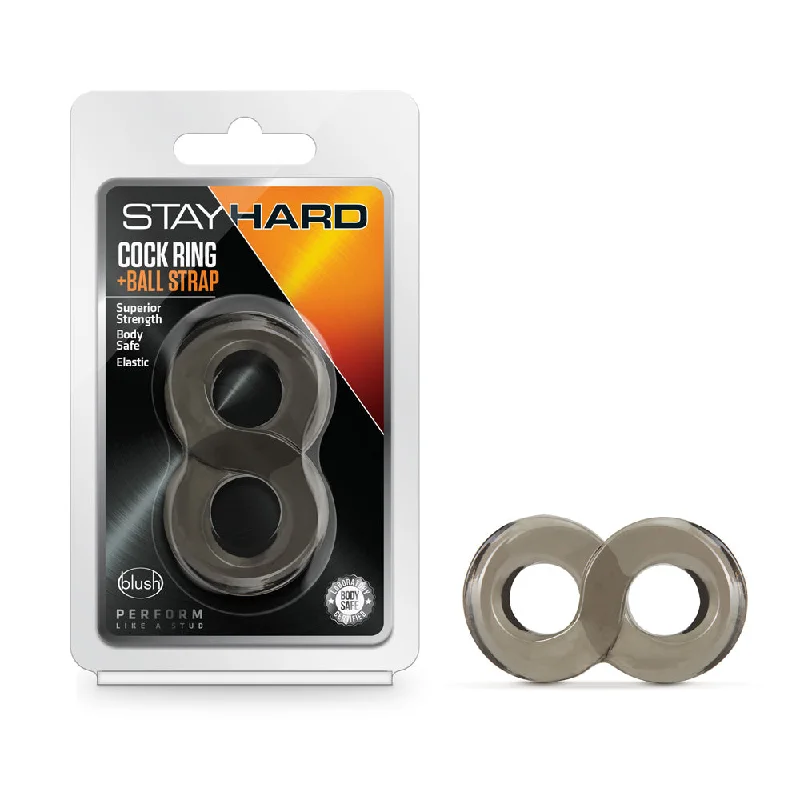 Stay Hard Cock Ring And Ball Strap Black