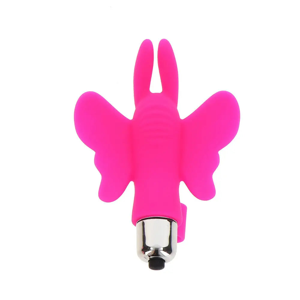 4.25-inch Toyjoy Silicone Pink Butterfly Mini Finger Vibrator