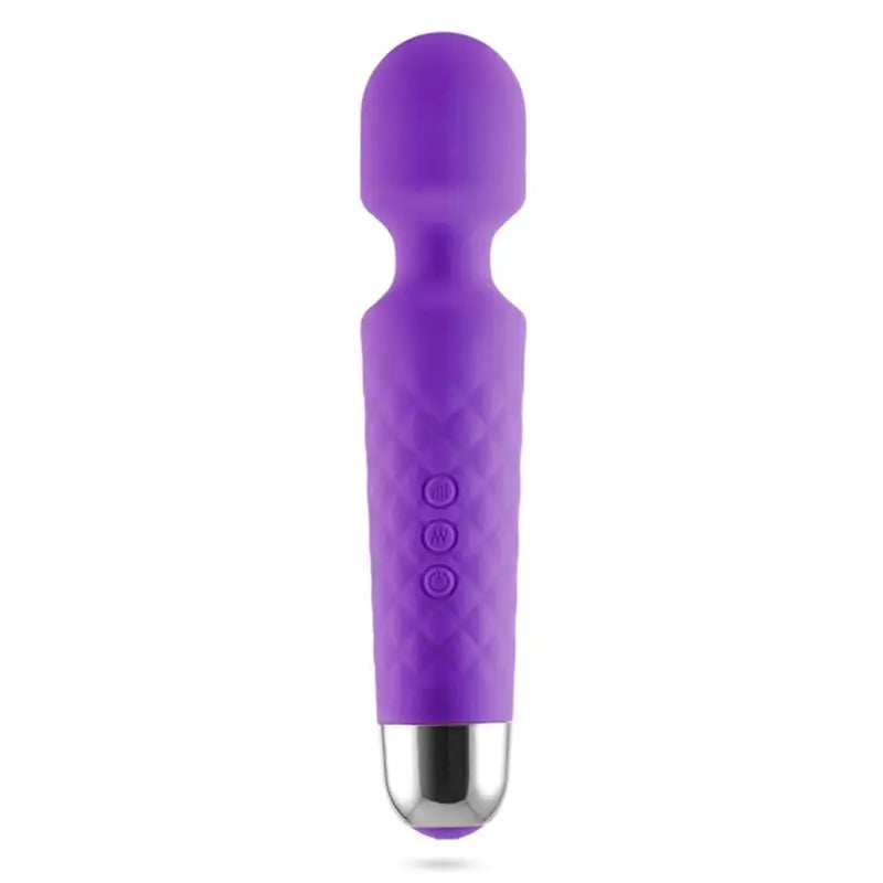 7.5-inch Silicone Purple Rechargeable Magic Wand Vibrator