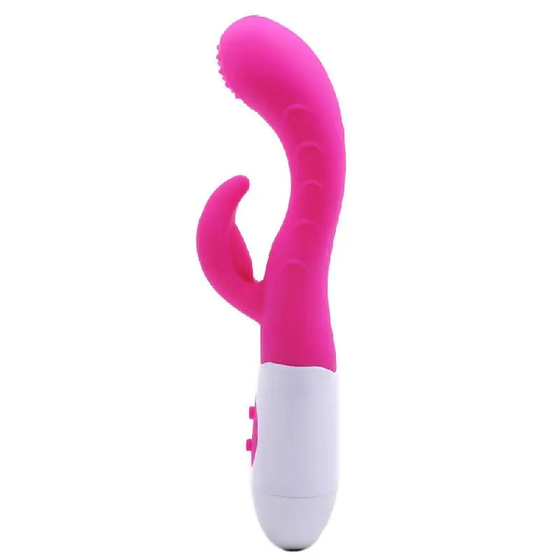 8-inch Silicone Pink Extra Powerful Rabbit Vibrator with Dual Motors