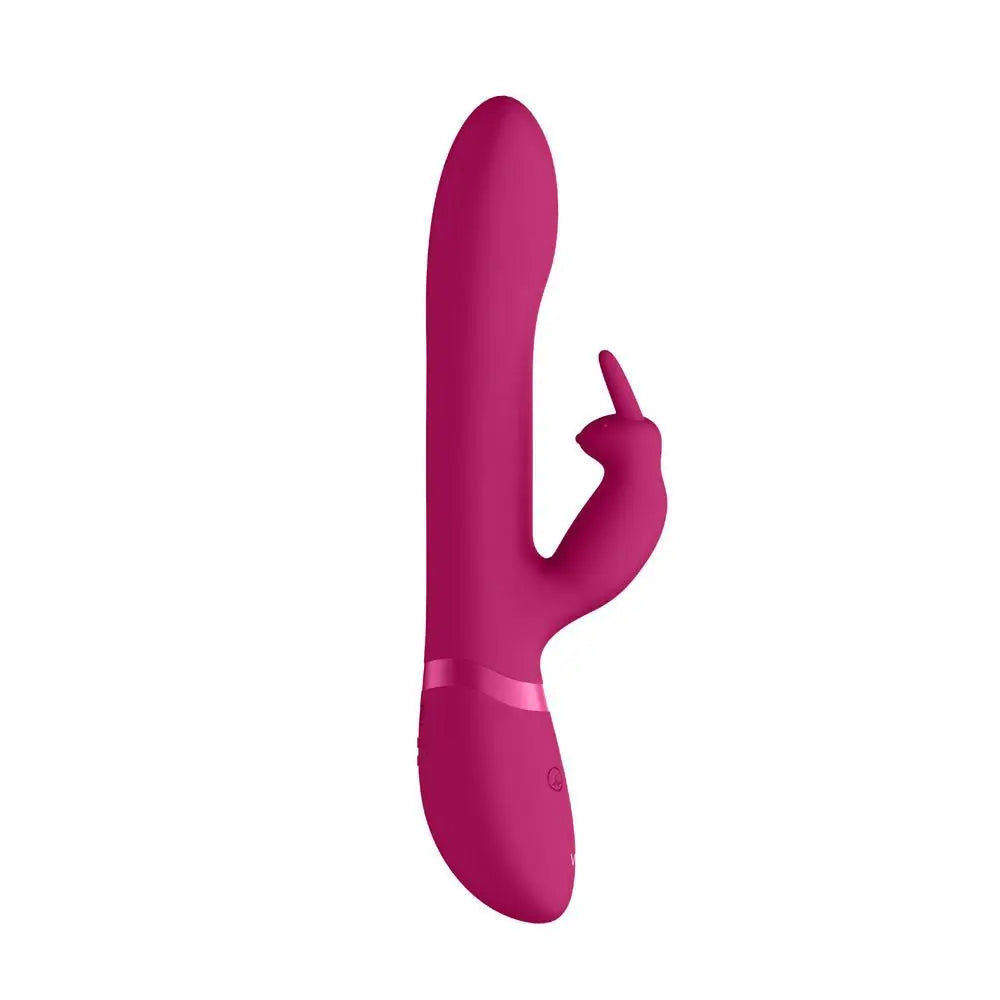 9.1-inch Shots Silicone Pink Rabbit Vibrator with Stimulating Beads