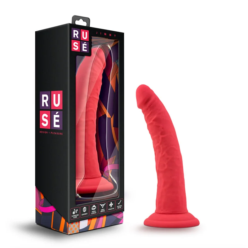 Blush Ruse Jimmy Realistic 7.5 in. Silicone Dildo with Suction Cup Cerise