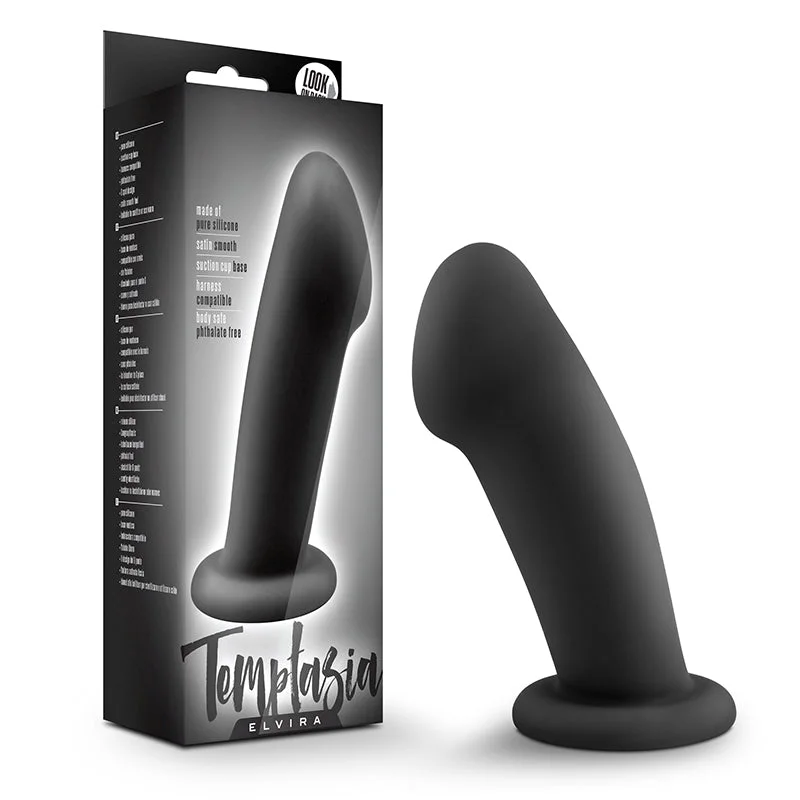 Blush Temptasia Elvira 6 in. Silicone Dildo with Suction Cup Black