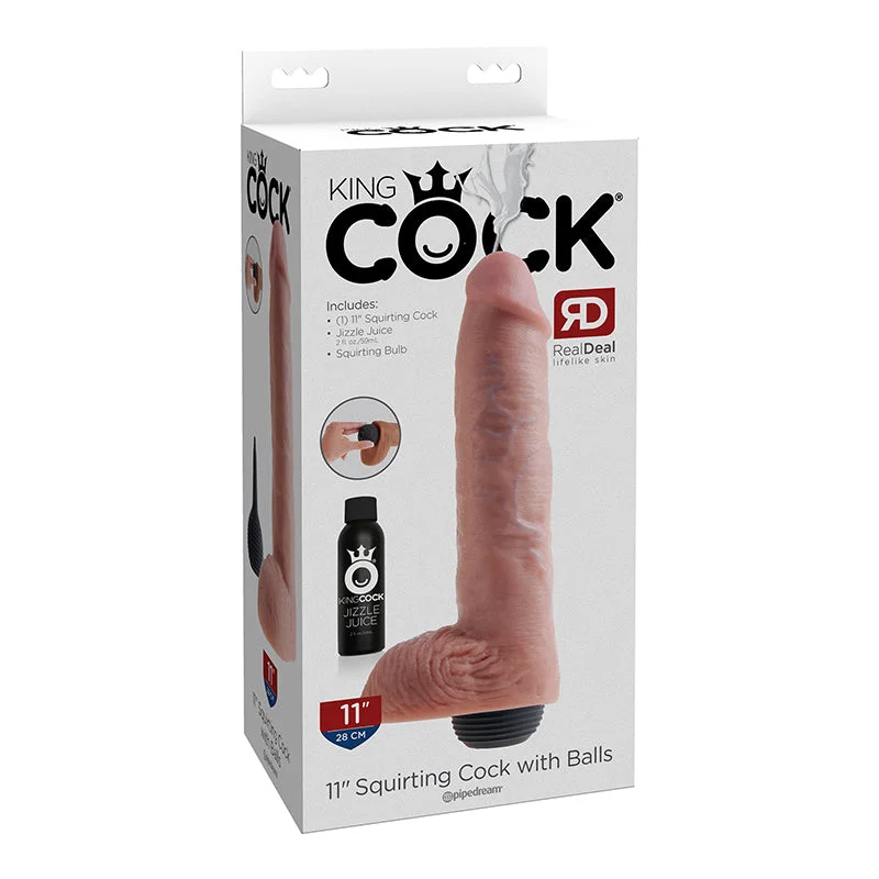 King Cock 11 inches Squirting Dildo Beige