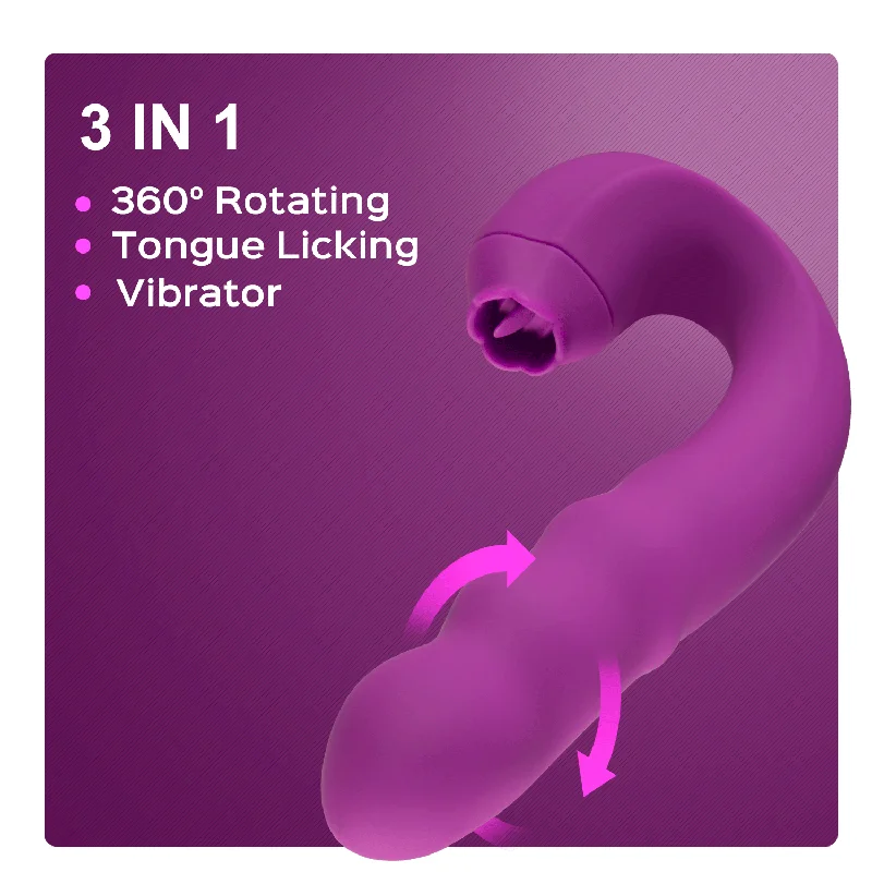 Lilian G Spot Vibrator 3 in 1 Tongue Licking Vibrator