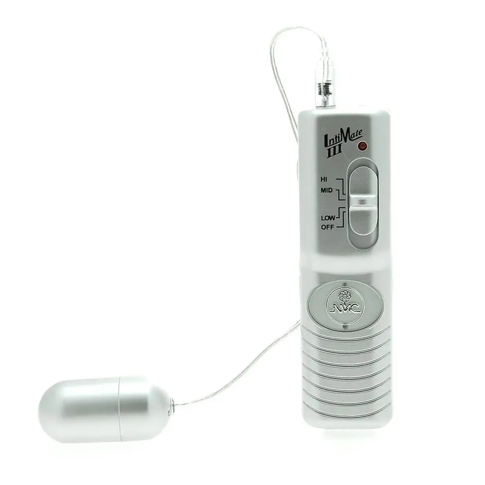 Nmc Ltd Silver 3-speeds Mini Bullet Vibrator with Wired Controller