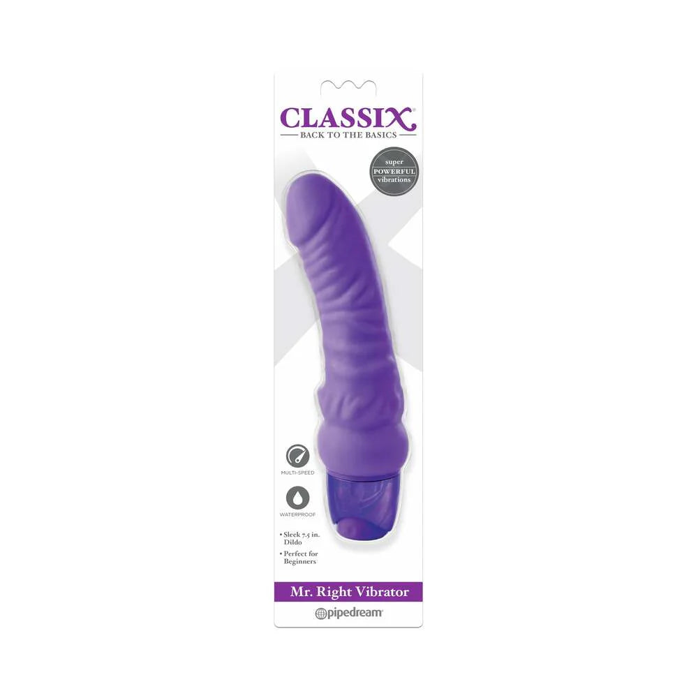 Pipedream Classix Mr. Right Vibrator Realistic 6.5 in. Vibrating Dildo