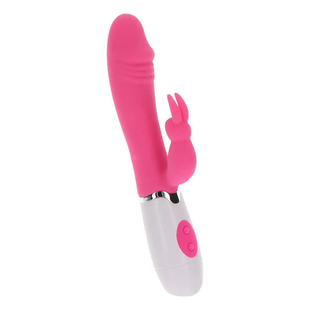 Toyjoy Silicone Pink Funky Rabbit Vibrator with 4-functions