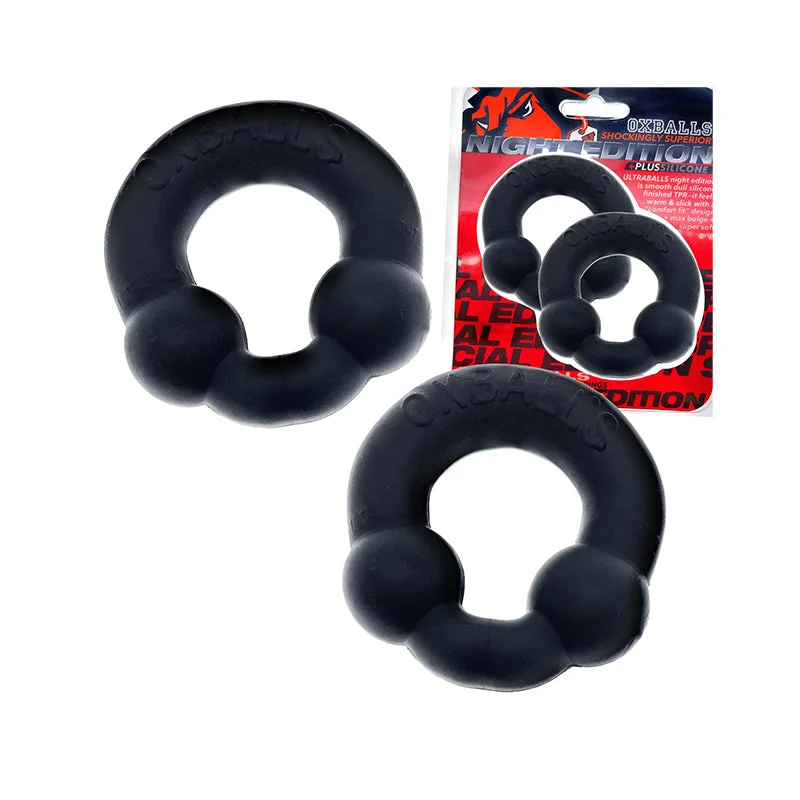 OxBalls Ultraballs 2-Pack Cockring Plus+Silicone Special Edition Night