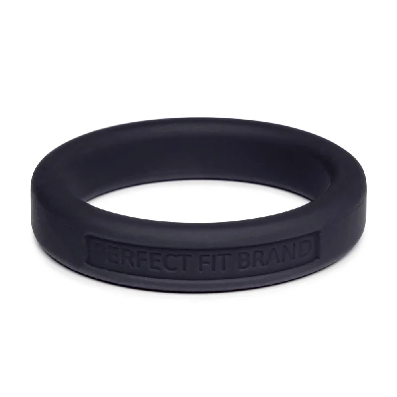 Classic 1.75" (44 mm) Silicone Med. Stretch Penis Ring Black