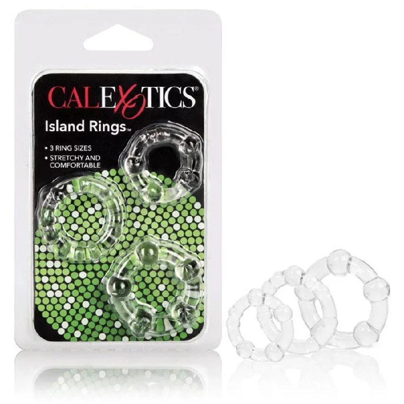 Island Penis Rings Clear Stamina Building Cock Ring 3 Pack